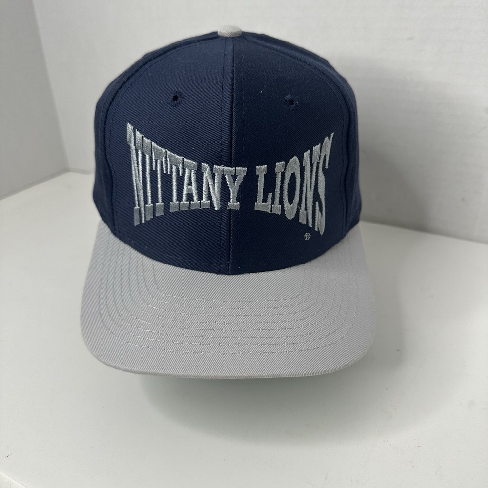 Vintage Penn State Nittany Lions Snapback Hat Falcon Navy Grey One Size